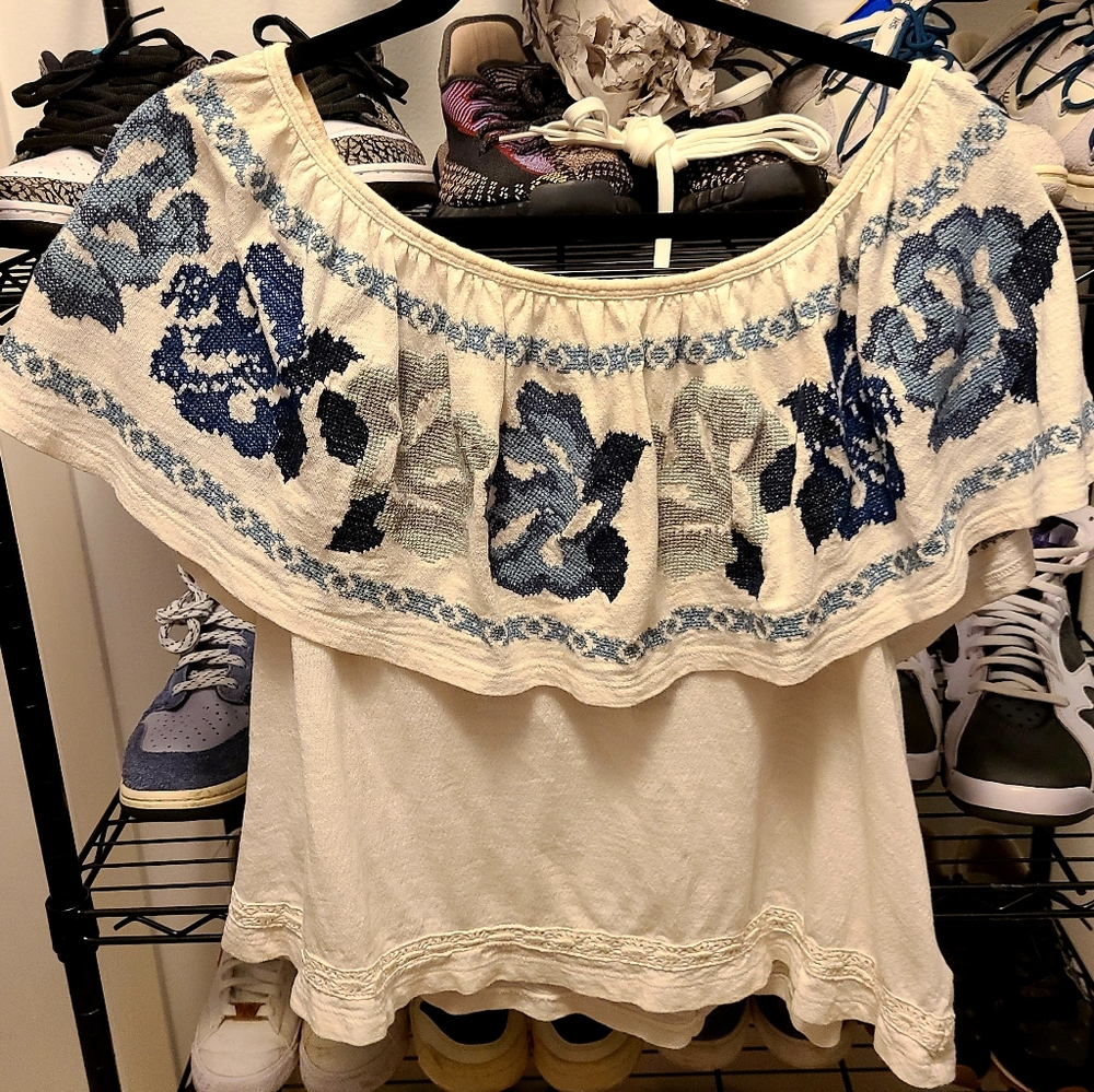 Free People Off Shoulders Shirt